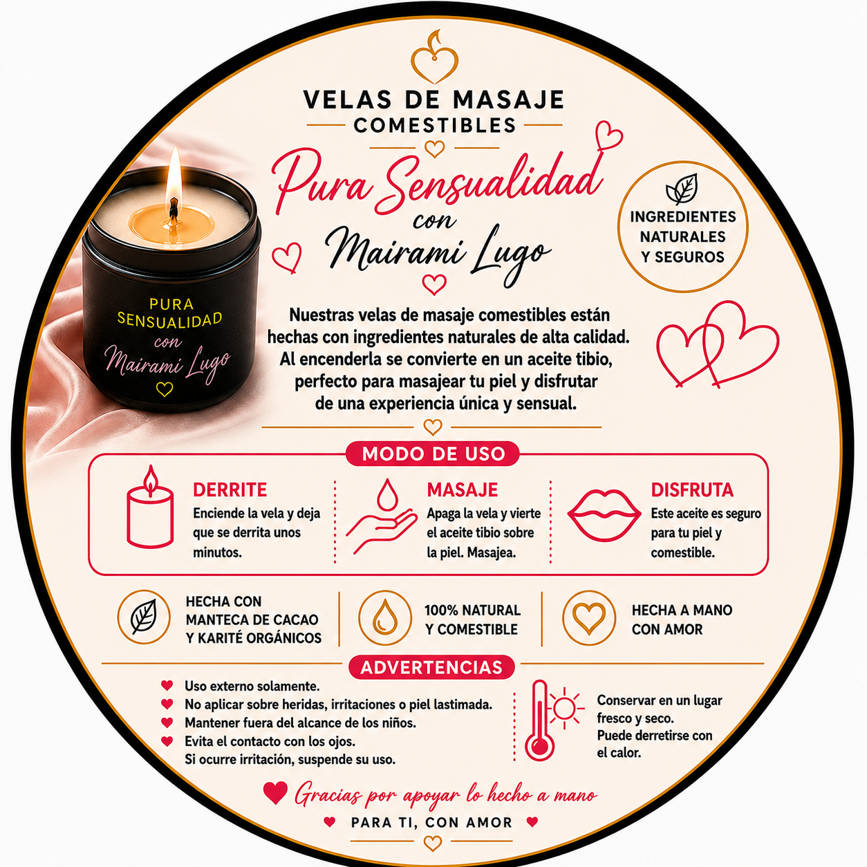 VELA DE MASAJE COMESTIBLE COTTON CANDY (4 OZ)
