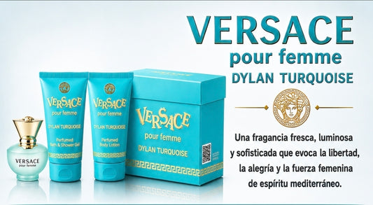 MINI SET DILAN TURQUOISE VERSACE ORIGINAL PARA MUJER