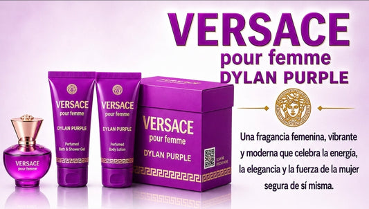 MINI SET VERSACE DILAN PURPLE ORIGINAL PARA MUJER